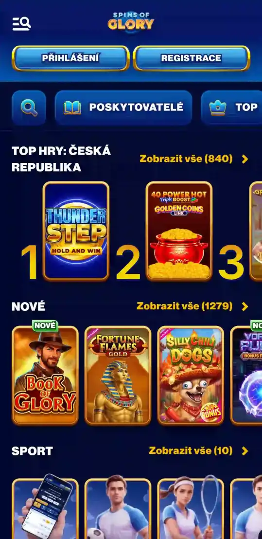 Spins of Glory na mobilu: web, iOS a Android